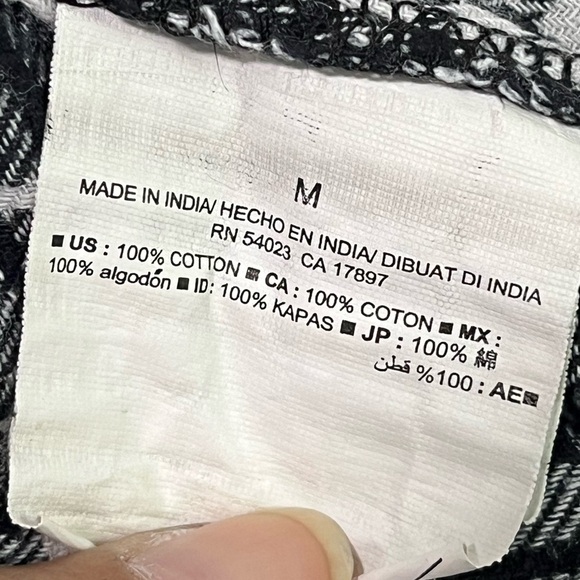 Old Navy Men’s Plaid Flannel Lounge Pants – Black & White, Size M - Picture 4 of 13